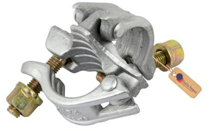 GeZu Impex Accoppiatore ad Angolo Retto 48 x 48 mm Zincato Elettrostaticamente Set di 4 Pinze per Ponteggi Raccordi per Tubo da Cantiere