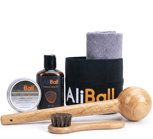 AliBall Kit per guantoni da baseball, set completo con mazzuola, olio, balsamo, fascia, spazzola e panno, ammorbidisce e modella rapidamente il tuo guanto da baseball/softball (Pro Classic)