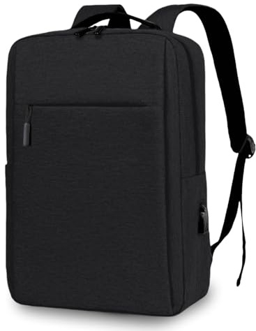 Aucuu Zaino Porta PC, 15.6 Uomo Laptop Borsa per PC Portatile, Zaino per Laptop con Tasche Multiple, Zaini Impermeabile da Uomo, per Scuola, Lavoro, Viaggio