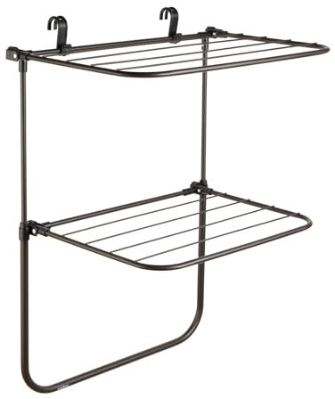 Beldray 2 en 1 Tendedero Colgante – Cuélguelo en el Radiador, Estante de Secado para Puerta, Estantes Ajustables, Ahorro de Espacio, Plegable Plano, Capacidad de 8 kg, Espacio de Secado de 4.2M