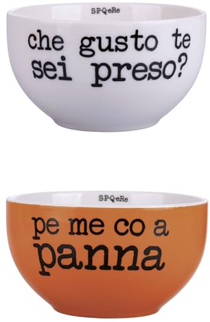 Villa d'Este Home Tivoli 1996 Set 2 ciotole gelato 520 ml in porcellana, S.P.Q.eRe