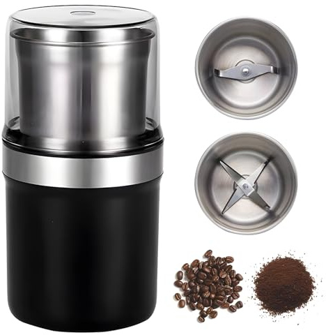 Elektrisk Kaffekvarn, 200w Bärbar Kvarn, Avtagbar För Våt Och Torr Användning, 100g Stor Kapacitet Och Tyst Drift, överhettningsskydd Rostfritt Stålblad