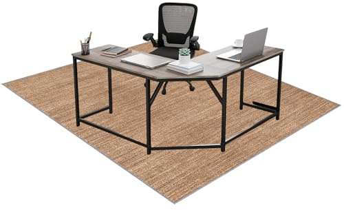 QUIYAEZY Alfombrillas para Sillas de Oficina, Antideslizante Protector Suelo, Alfombra Silla Gaming, Grande Protector Suelo Silla Ruedas, Protectores de Suelos Duros 100 x 120 cm