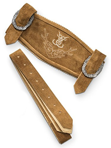 Schöneberger Trachten Couture Bretelle tradizionali Oktoberfest Bretelle classiche in pelle in, Marrone brillante., UK:33“-34 (EU:50-52)