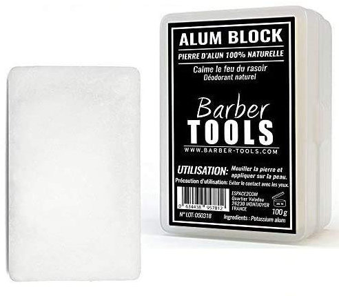Pierre d’alun 100% naturelle - 100gr - avec sa boite de rangement. Après rasage et déodorant naturel.sa boite de rangement. Après rasage et déodorant naturel. ✮ BARBER TOOLS ✮