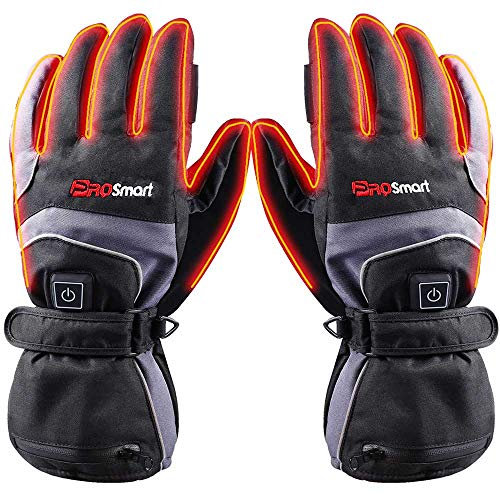 PROSmart Guantes Calefactables Calentador de Manos Resistente al Agua con Batería para Mujer Hombres Esquí Deportivo al Aire Libre