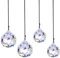 4 Piezas Colgante de Bolas Cristal,Suncatcher,Bolas de Cristal,Bola de Cristal Colgante de Cristal,Cristal Prisma Colgante,Atrapasoles,Bola de Cristal Colgante de Cristal