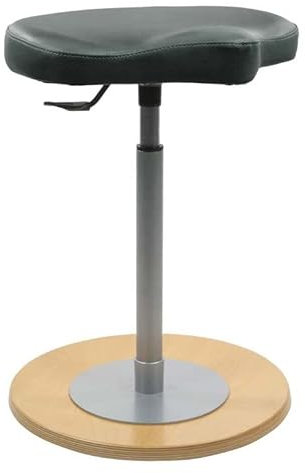 Pendelhocker Sitzhocker myERGOSIT mit Ergositz und Höhenverstellung und Flammschutz Buche Schwarz