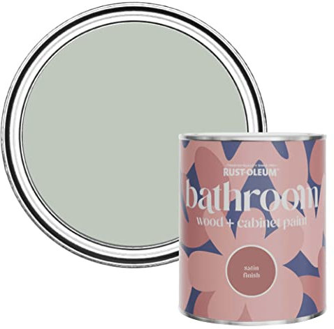 Rust-Oleum Green Moisture Resistant Bathroom Wood and Cabinet Paint in Satin Finish - Chalk Green 750ml