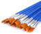 30 Stück Pinsel Set, Blau Nylon Flache Pinsel 9 mm Kleine Künstlerpinsel für Körper Gesicht Felsen Leinwand, Gemälde Liebhaber Kinder und Erwachsene zum Zeichnen Basteln (17 cm Lang)