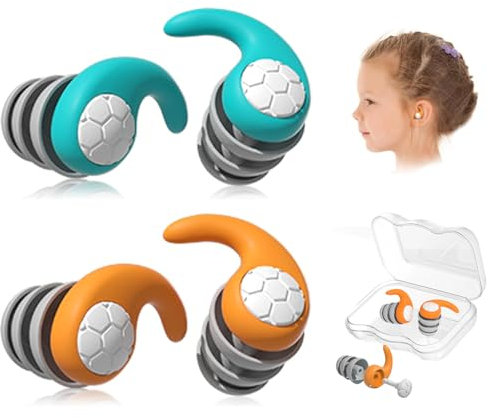 Ohrstöpsel Kinder,Tianher 2 Paare Wiederverwendbare Weich Silikon Ohrstöpsel,Ohrenschutz Schwimmen Kinder für Schwimmen Schlafen und Wassersportarten