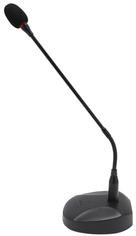Svanhalsmikrofon för Seminarium, Kondensorpodiummikrofon Kardioidadapter för Konferensströmning, Multifunktionell