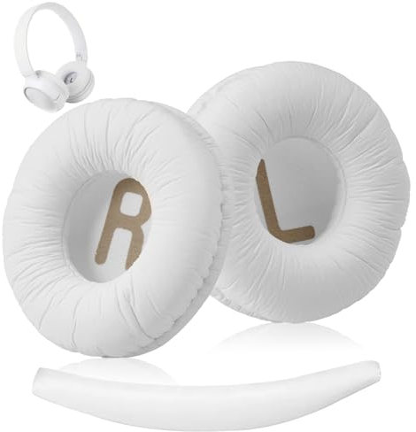 Coussinets et Arceau de Rechange pour écouteurs, Coussinets d'oreille pour JBL Tune600 T500BT 510BT 520BT T450 T450BT JR300BT, 70 mm Remplacement Coussinets d'oreille avec Mousse à Mémoire