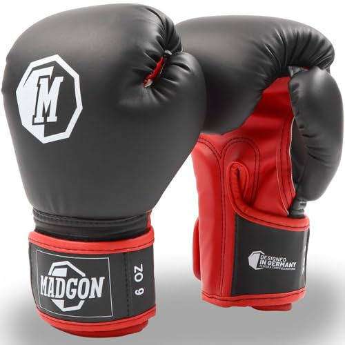 MADGON Kinder Boxhandschuhe 4oz 6oz 8oz – hochwertige Trainingshandschuhe für Jungen & Mädchen – Boxen, Kickboxen, Muay Thai & Kampfsport