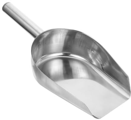 Alipis Cuchara Multifuncional Para Hielo y Alimentos De Acero Inoxidable Grande Tipo B, Ergonómica y Reutilizable, Adecuado Para Cocina, Bar y Restaurante, Pala Para Cubitos y Harina