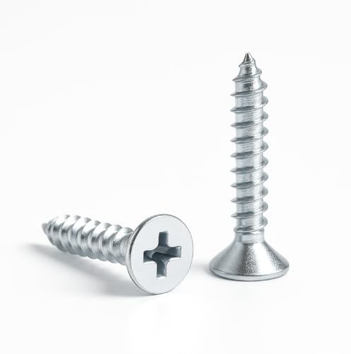 NIMA PARTS Senkkopf Kreuzschlitz Spanplattenschrauben – 50 Stück – rostfrei (4,8x22 mm)