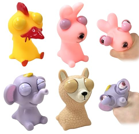 Jouet Anti Stress 4 Pièces, Popping Out Eyes Squeeze Toys, Squeeze Ball, Squeeze Antistress Jouets, Balle Anti Stress Animal, Giochi Antistress pour Adulte