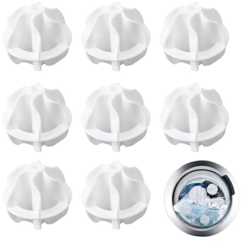 8 Piezas Bolas para Lavadora de Ropa, Bolas de Secado Reutilizables, Bolas de Secado para Secadora de Ropa, Bola para Limpieza de Ropa Del Hogar
