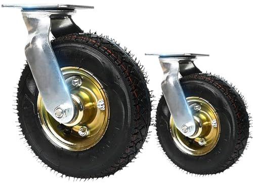 Heavy Duty Industrial Wheel, Mute Castors, Furniture Transport Castor, Replacement Tires for Hand Trucks and Wheelbarrows, 2 Pack