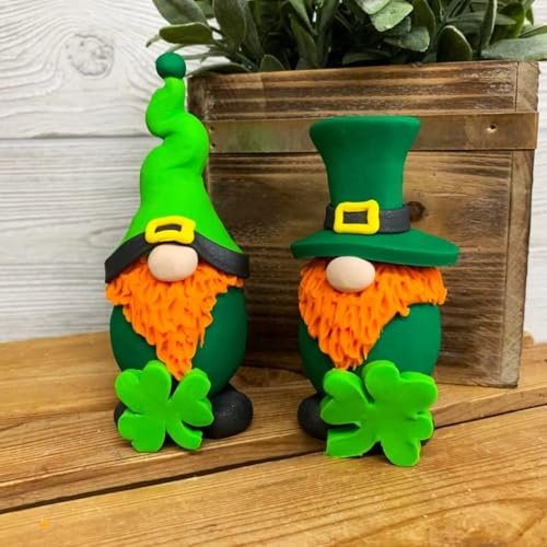 ALEMIN Figurine de lutin de la Saint-Patrick, décoration faite à la main, statues naines de ferme comme décoration pour les fêtes irlandaises, cadeaux de magasin heureux
