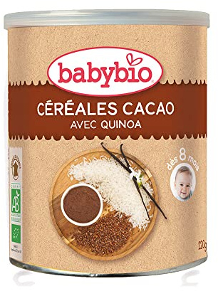 Babybio céréales cacao avec quinoa 8 mois et + 220g