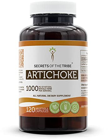 Secrets of the Tribe Artichoke 120 Capsules, 1000 mg, Artichoke (Cynara scolymus) Dried Leaf (120 Capsules)