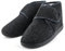 TIESTRA Warm Hausschuhe Herren Winter Kunststoffe Lammfell Diabetiker Hausschuhe Breiter Fuß Filzpantoffeln Mit Memory Foam Sohle, Filz Herrenhausschuhe Mit Klettverschluss Flach,Größe 46
