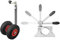 Preiswert&Gut Stützrad Anhänger mit Klemmhalter - Deichselrad Anhänger 260x85mm Kunststofffelge mit Luftreifen, bis 300 KG statisch, bis 180 KG dynamisch 48 mm