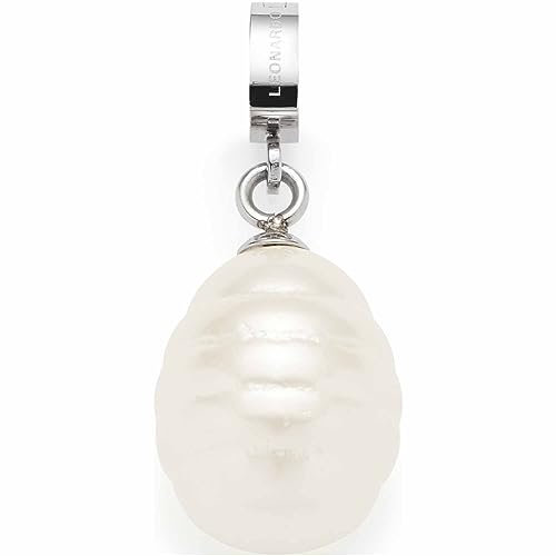 Leonardo Jewels Clip&Mix Dana Anhänger aus Edelstahl, silberfarbener Kettenanhänger mit Imitations Perle, Schmuck Geschenk für Frauen, 023270