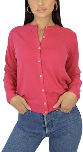 Win's - Chaleco de cachemira para mujer, fabricado en Italia, rosa, L