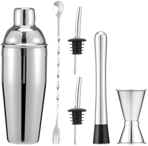 6 st cocktailshaker-set 304 rostfritt stål bar set cocktail shaker set rustik cocktail shaker shaker shaker set bartender kit