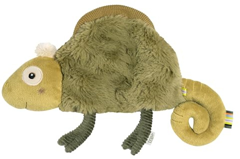 Fehn Doudou Caméléon, Camarade de Jeu, Aide à l’Endormissement et Peluche à Saisir, Toucher, Câliner et Aimer, pour Bébés et Tout-Petits dès 0 Mois