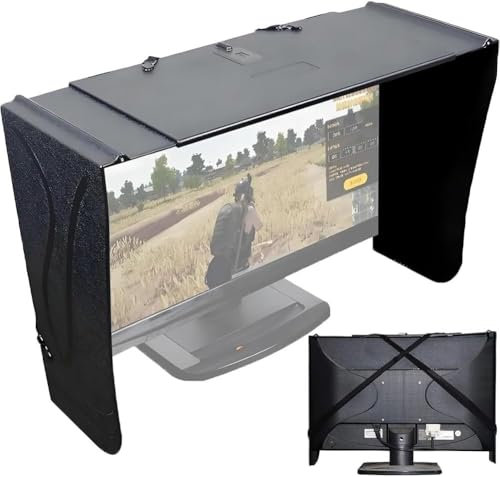 27-tums Display Monitor Hood Sunshade, Screen Sun Visor Justerbar Monitor Hood, Monitor Hood Sunshade, Desktop Computer Privacy Cover, 41-69cm Justerbar bredd för kontor och spelspel
