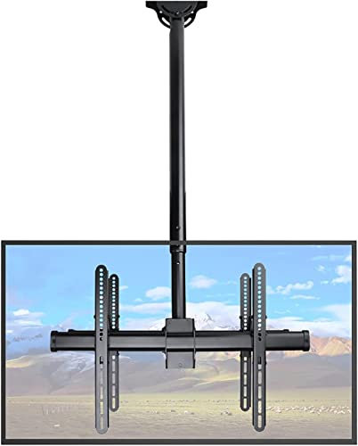 Supporto TV sospeso, Supporto soffitto Multifunzione con Rotazione Completa a 360°, Supporto TV inclinabile e Girevole, Adatto alla Maggior Parte dei televisori LCD a Schermo Piatto e curvi 32-70 pol