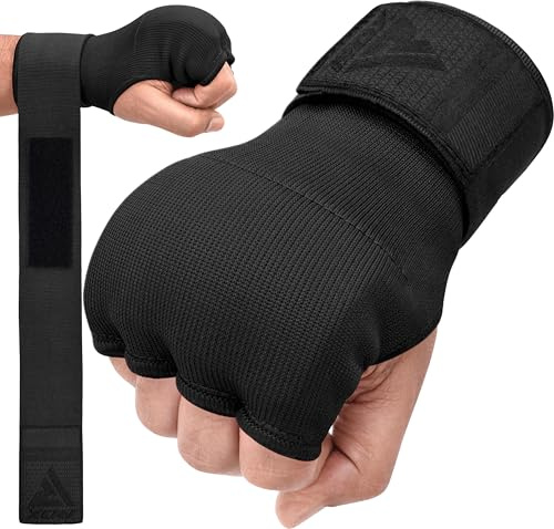 RDX Gel Bandes Boxe Sous Gants, 100CM Longue Poignet, Mitaine MMA Muay Thai, Protege Main arts martiaux Sparring Protecteur de Poing, Boxing inner Gloves Hand Wraps, Gants de Frappe Adulte Homme Femme