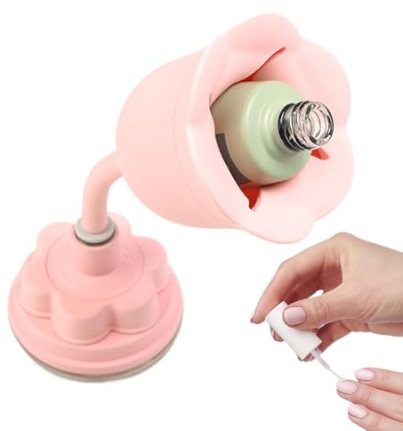Hogvinnatil Soporte para esmalte de uñas, soporte para botellas de esmalte, con fuerte succión y rotación de 360 grados, para guardar esmaltes de uñas, para niñas, mujeres, adultos, uso en casa