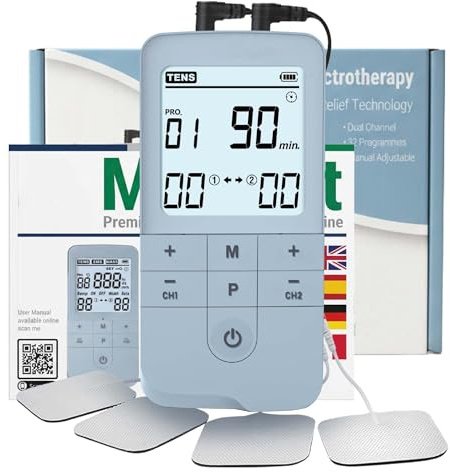 4-in-1 TENS, EMS, Massage & Manual Modes 32 Programmes, 40 Intensity Levels for Total Pain Relief & Muscle Recovery