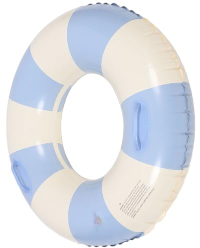 GARVALON Salvagente Galleggiante per Adulti Doppia Maniglia, Anello da Nuoto in Pvc Resistente, Galleggiante per Piscina Estiva, Accessorio per Sport Acquatici Adulti