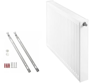 Buderus Logatrend Ventil-Flachheizkörper VC-Profil Typ 22 BH 600 vers. Längen + Halter (BL: 400 mm)