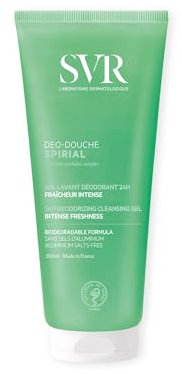 SVR Spirial Gel de Ducha 2 en 1 - Gel y Desodorante 24H | Sin Disruptores Endocrinos | Piel Sensible | 200 ml