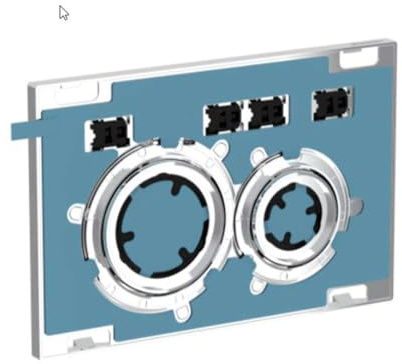 Geberit, Placca di comando Sigma21 115.884.00.1, per risciacquo a 2 quantità, colore cromo, personalizzabile 115884001