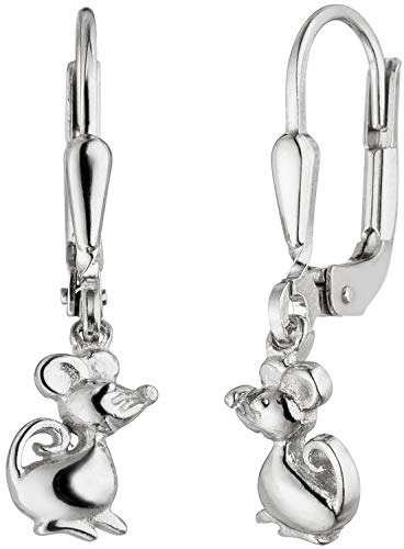 Jobo Kinder-Ohrhänger Maus aus 925 Sterling Silber