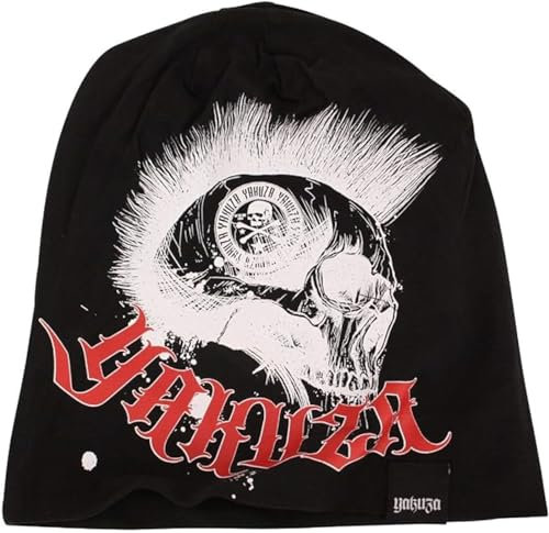 Yakuza Unisex Dead Punk V02 Beanie Mütze, Schwarz, Einheitsgröße