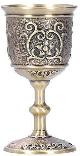 Pssopp Weinbecher Europäische Vintage Rotweinkelch Weingläser Rotweinkelch Geschnitzten Wein Tasse für Restaurant Party Hochzeit Abschlussfeier Weihnachten Handwerk (3,6 x 1,9 x