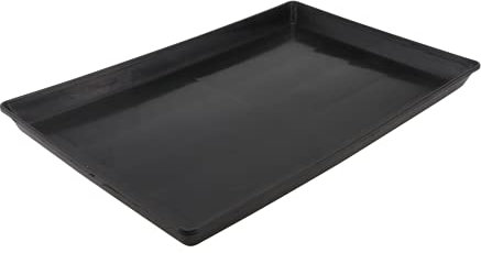Mikikit Pet Cage Cleaning Tray: Hedgehog Litter Box Solution Series Replacement Pan Small Animal Litter Tray Corner Rabbit Dog Cat Cage Tray Base Tray- L Black
