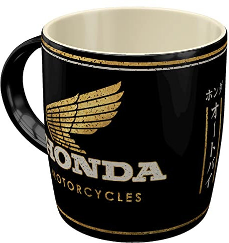 Nostalgic-Art Tasse à café, 330 ml, Honda MC – Motorcycles Gold – Idée de cadeau pour motards, Mug en céramique, Design vintage