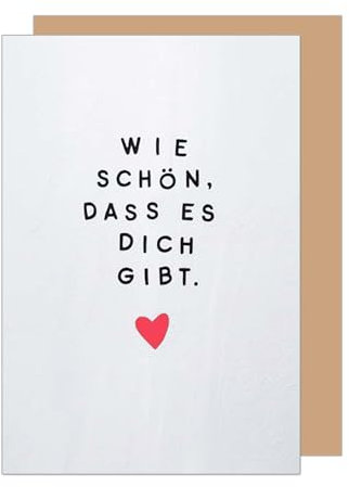 Edition Seidel Premium Geburtstagskarte mit Umschlag. Glückwunschkarte Grußkarte Karte mit Spruch Geburtstag Happy Birthday Mann Frau Herz (G3613 SW024)