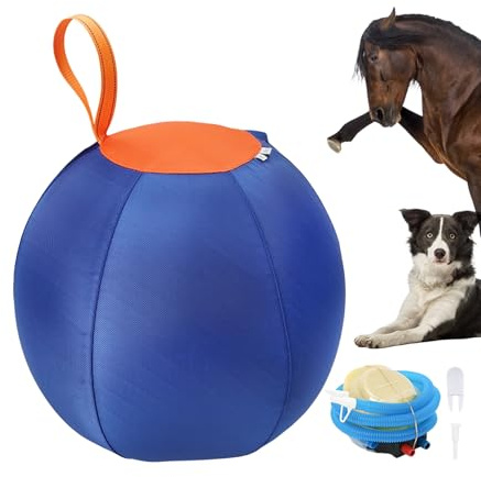 BT Bear Pelota de pastoreo para perros, caballo, pelota grande inflable de 18 pulgadas, juguete para pastor australiano, corgis, ganado, perros de doble capa, bola de juguete para perros, bola de