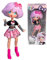 Hello Kitty Manga Doll Teddy Rock, japanische Modepuppe mit modischen Manga-Outfits, 19,5 cm Figur mit 15 Gelenkpunkten, Violettes Haar, inklusive Zubehör, berühmt (HKTF0100)