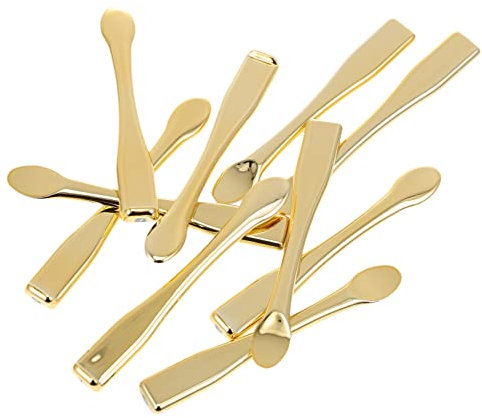 ELAYARD 10pezzi Cucchiai Per Crema Viso Dorati Strumenti Multiuso Per Cura Della Cucchiai Per Crema Contorno Occhi Per Maschere e Cosmetici Pratici e Portatili